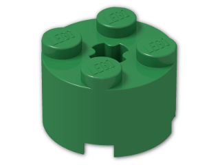 LEGO® Brick: Brick 2 x 2 Round 3941 | Color: Dark Green