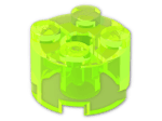 LEGO® Brick: Brick 2 x 2 Round 3941 | Color: Transparent Fluorescent Green