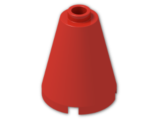 LEGO® Brick: Cone 2 x 2 x 2 with Hollow Stud Open 3942c | Color: Bright Red