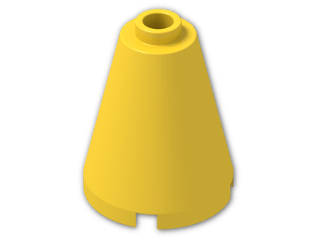 LEGO® Brick: Cone 2 x 2 x 2 with Hollow Stud Open 3942c | Color: Bright Yellow