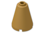 LEGO® Brick: Cone 2 x 2 x 2 with Hollow Stud Open 3942c | Color: Warm Gold