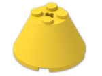 LEGO® Stein: Cone 4 x 4 x 2 with Axlehole 3943b | Farbe: Bright Yellow