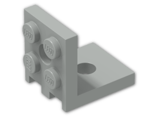 LEGO® Brick: Bracket 2 x 2 - 2 x 2 Up 3956 | Color: Grey