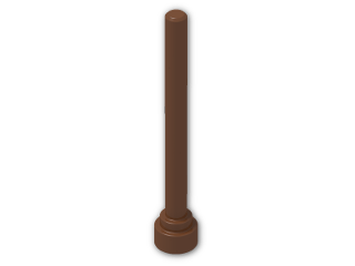 LEGO® Stein: Antenna 4H with Flat Top 3957b | Farbe: Reddish Brown