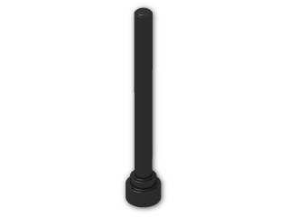 LEGO® Stein: Antenna 4H with Flat Top 3957b | Farbe: Black