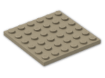 LEGO® Brick: Plate 6 x 6 3958 | Color: Sand Yellow
