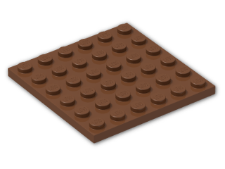 LEGO® Stein: Plate 6 x 6 3958 | Farbe: Reddish Brown