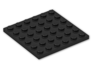 LEGO® Brick: Plate 6 x 6 3958 | Color: Black
