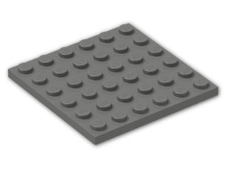 LEGO® Brick: Plate 6 x 6 3958 | Color: Dark Grey