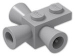 LEGO® Brick: Brick 2 x 1 with Positioning Rockets 3963 | Color: Medium Stone Grey