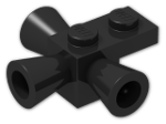 LEGO® Brick: Brick 2 x 1 with Positioning Rockets 3963 | Color: Black