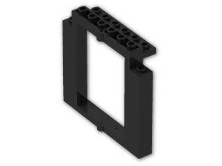 LEGO® Brick: Door 2 x 8 x 6 Revolving Frame without Bottom Notches 40253 | Color: Black