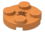 LEGO® Stein: Plate 2 x 2 Round with Axlehole Type 2 4032b | Farbe: Bright Orange