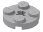 LEGO® Stein: Plate 2 x 2 Round with Axlehole Type 2 4032b | Farbe: Medium Stone Grey