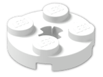 LEGO® Stein: Plate 2 x 2 Round with Axlehole Type 2 4032b | Farbe: White