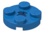 LEGO® Stein: Plate 2 x 2 Round with Axlehole Type 2 4032b | Farbe: Bright Blue