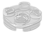LEGO® Stein: Plate 2 x 2 Round with Axlehole Type 2 4032b | Farbe: Transparent