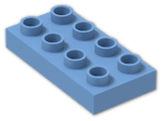 LEGO® Stein: Duplo Plate 2 x 4 40666 | Farbe: Medium Blue