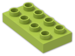 LEGO® Stein: Duplo Plate 2 x 4 40666 | Farbe: Bright Yellowish Green
