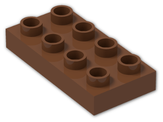 LEGO® Stein: Duplo Plate 2 x 4 40666 | Farbe: Reddish Brown