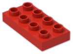 LEGO® Stein: Duplo Plate 2 x 4 40666 | Farbe: Bright Red
