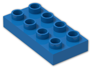 LEGO® Brick: Duplo Plate 2 x 4 40666 | Color: Bright Blue