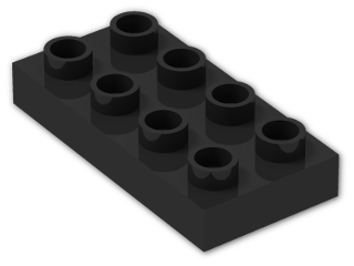 LEGO® Brick: Duplo Plate 2 x 4 40666 | Color: Black