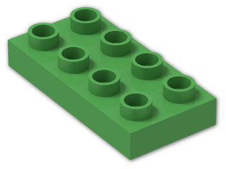 LEGO® Stein: Duplo Plate 2 x 4 40666 | Farbe: Bright Green