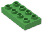 LEGO® Brick: Duplo Plate 2 x 4 40666 | Color: Bright Green