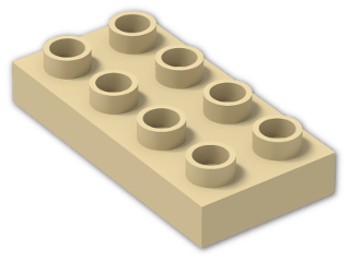 LEGO® Stein: Duplo Plate 2 x 4 40666 | Farbe: Brick Yellow