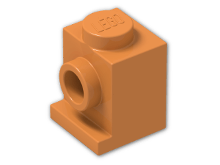 LEGO® Brick: Brick 1 x 1 with Headlight 4070 | Color: Bright Orange