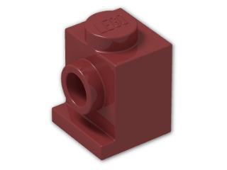 LEGO® Brick: Brick 1 x 1 with Headlight 4070 | Color: New Dark Red