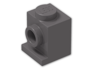 LEGO® Stein: Brick 1 x 1 with Headlight 4070 | Farbe: Dark Stone Grey