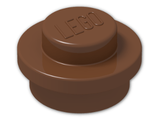 LEGO® Brick: Plate 1 x 1 Round 4073 | Color: Reddish Brown