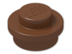LEGO® Stein: Plate 1 x 1 Round 4073 | Farbe: Reddish Brown