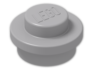 LEGO® Brick: Plate 1 x 1 Round 4073 | Color: Medium Stone Grey