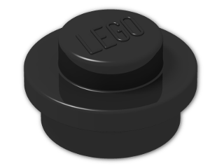LEGO® Stein: Plate 1 x 1 Round 4073 | Farbe: Black