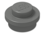 LEGO® Brick: Plate 1 x 1 Round 4073 | Color: Dark Grey