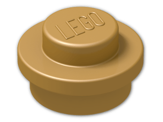LEGO® Stein: Plate 1 x 1 Round 4073 | Farbe: Warm Gold