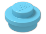 LEGO® Brick: Plate 1 x 1 Round 4073 | Color: Medium Azur