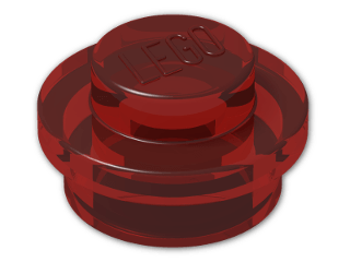 LEGO® Stein: Plate 1 x 1 Round 4073 | Farbe: Transparent Red