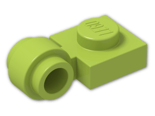 LEGO® Brick: Plate 1 x 1 with Clip Light Type 2 4081b | Color: Bright Yellowish Green