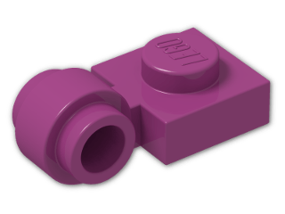 LEGO® Brick: Plate 1 x 1 with Clip Light Type 2 4081b | Color: Bright Reddish Violet