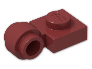 LEGO® Brick: Plate 1 x 1 with Clip Light Type 2 4081b | Color: New Dark Red