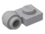 LEGO® Brick: Plate 1 x 1 with Clip Light Type 2 4081b | Color: Medium Stone Grey