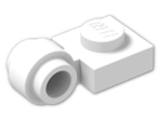 LEGO® Stein: Plate 1 x 1 with Clip Light Type 2 4081b | Farbe: White
