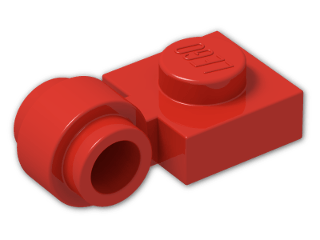 LEGO® Stein: Plate 1 x 1 with Clip Light Type 2 4081b | Farbe: Bright Red