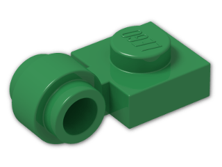 LEGO® Brick: Plate 1 x 1 with Clip Light Type 2 4081b | Color: Dark Green