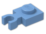 LEGO® Brick: Plate 1 x 1 with Clip Vertical (Thin U-Clip) 4085b | Color: Medium Blue