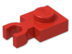 LEGO® Stein: Plate 1 x 1 with Clip Vertical (Thin U-Clip) 4085b | Farbe: Bright Red